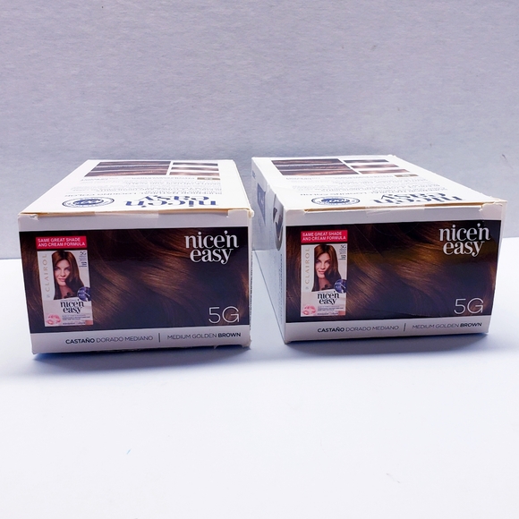 Clairol Nice N’ Easy Natural Looking Hair Color, 5G Medium Golden Brown(2 pack) - Picture 7 of 8